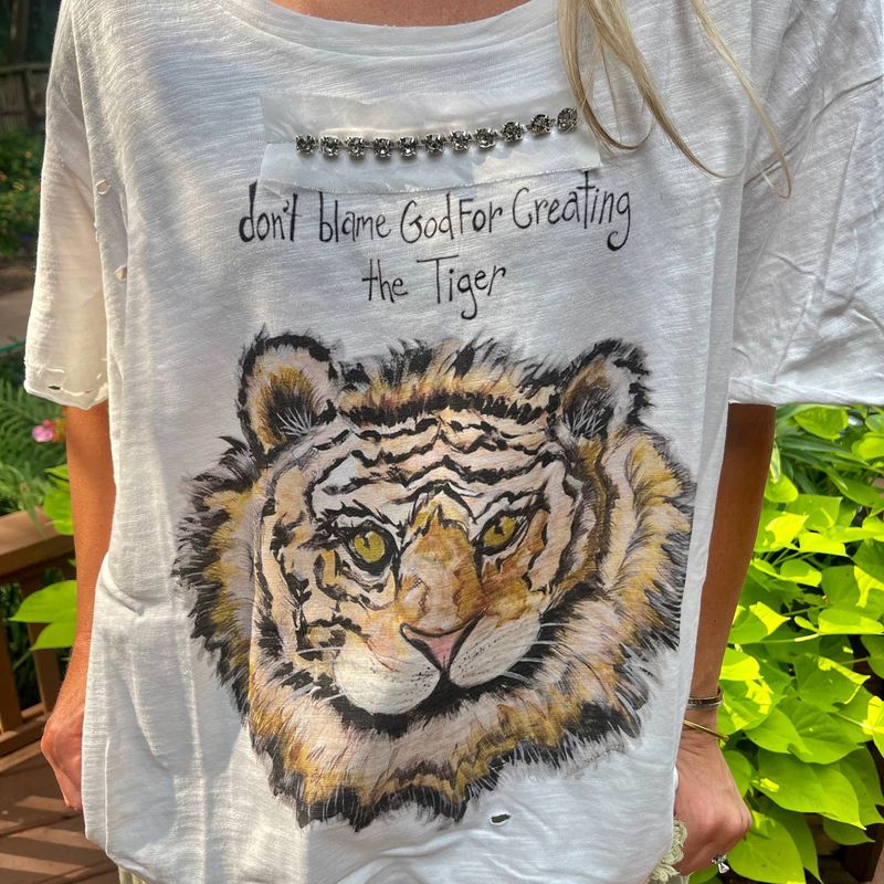 Wingless Tiger Distressed Shirt