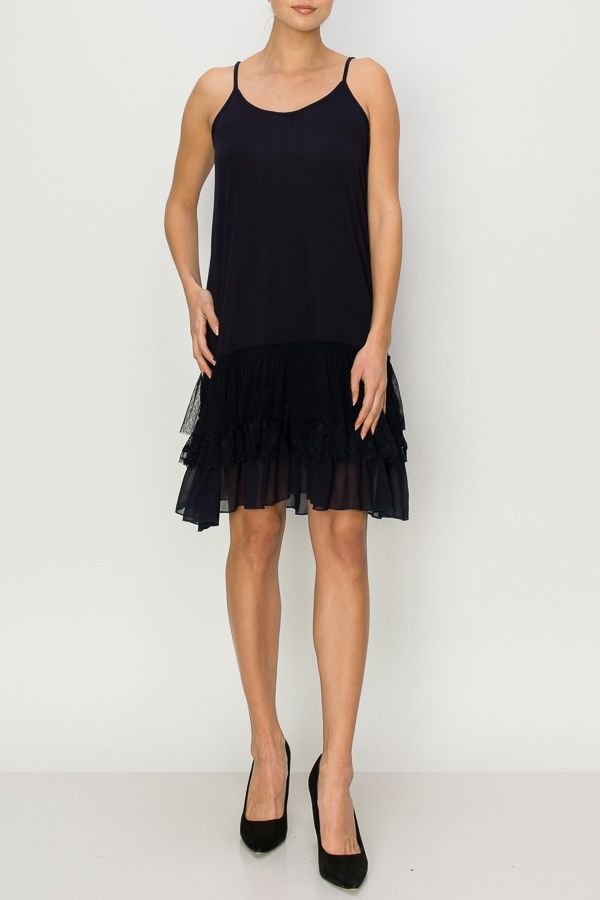 Dress or Dress Extender with Lace Layer