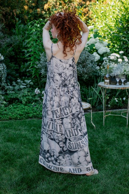 Peace Wine &amp; Sunshine Bohéme Long Maxi Slip Dress Rosé Blush