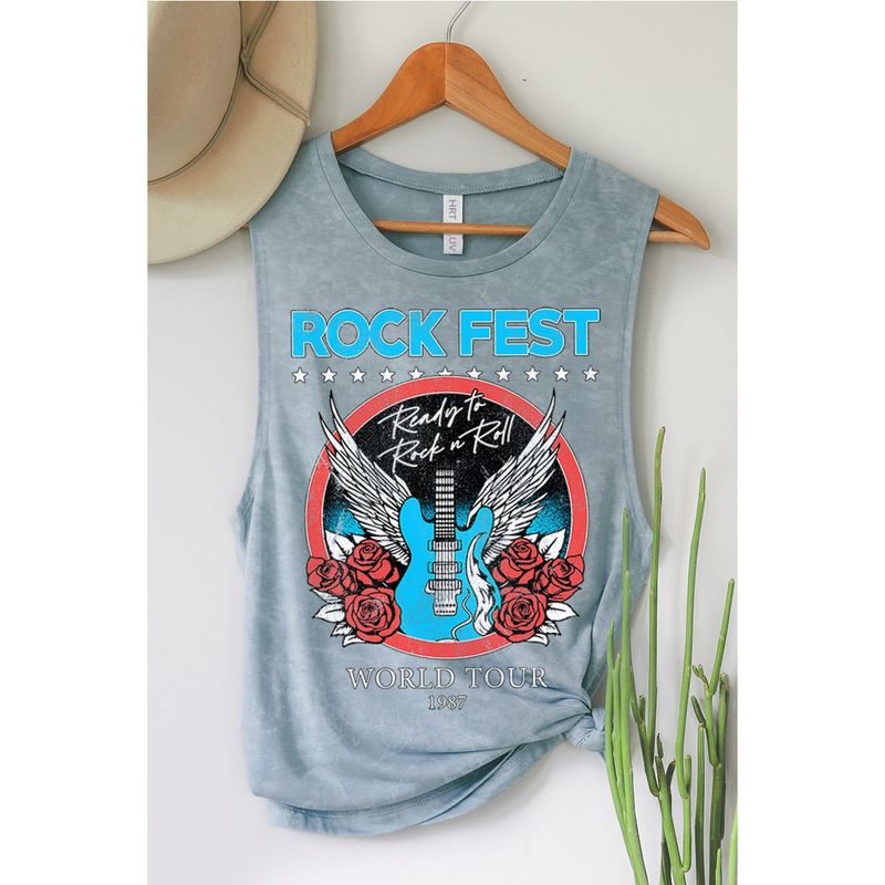 Ready To Rock N Roll Graphic Tank Top