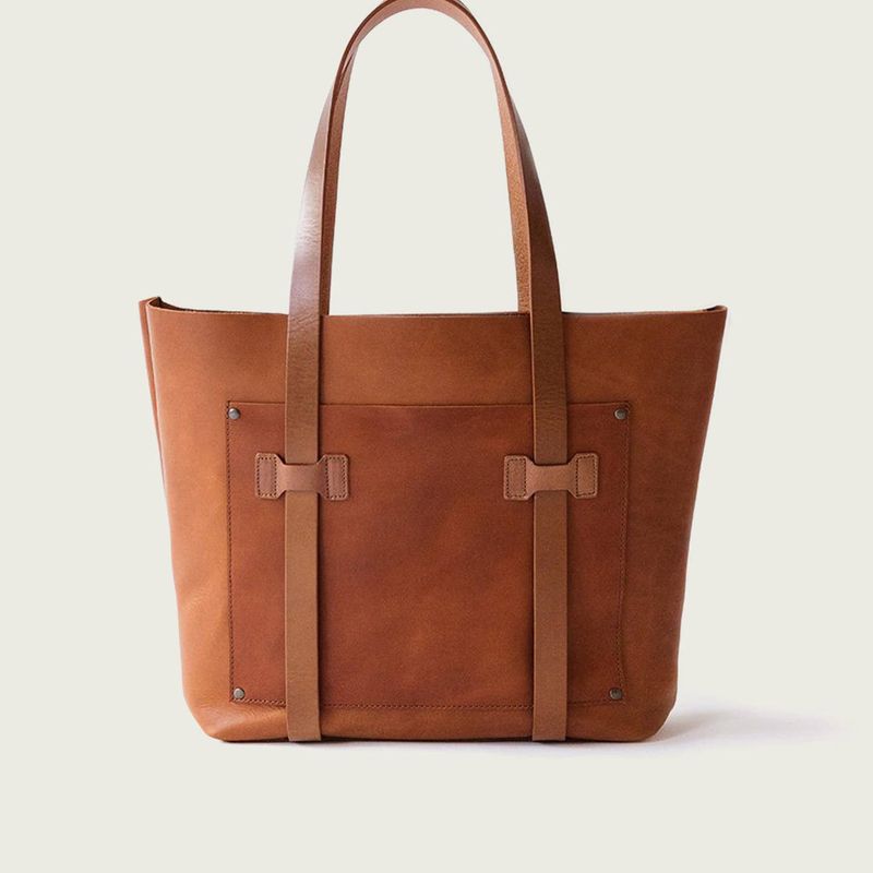Full-Grain  Leather Large Tote Bag