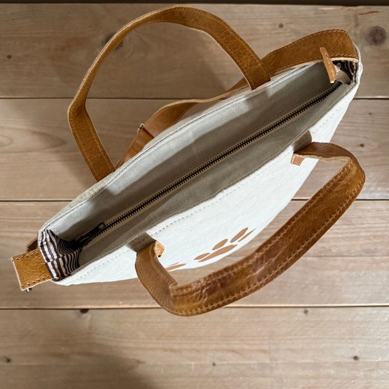 Bucketbag Paw Cinnamon (Vintage Light Canvas)
