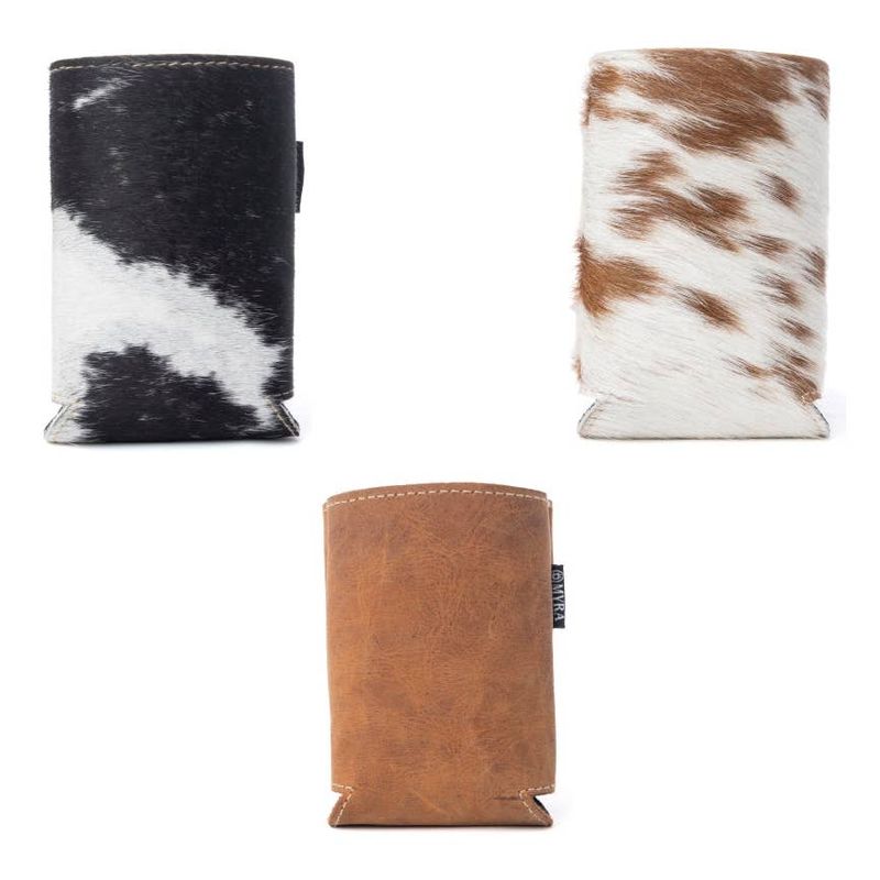 Birch Valley Hairon Leather Beer Can Holder