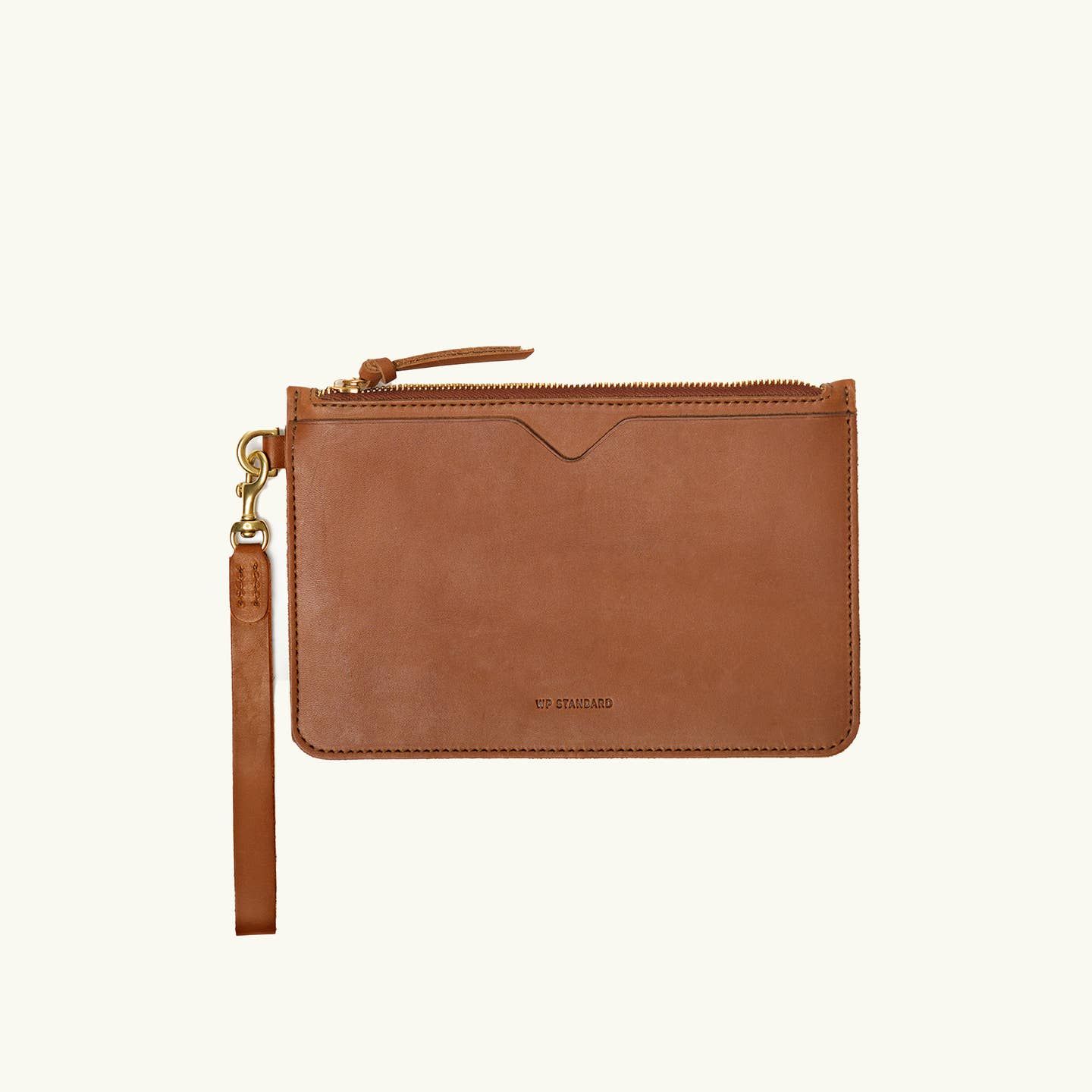 Full-Grain Leather Wristlet