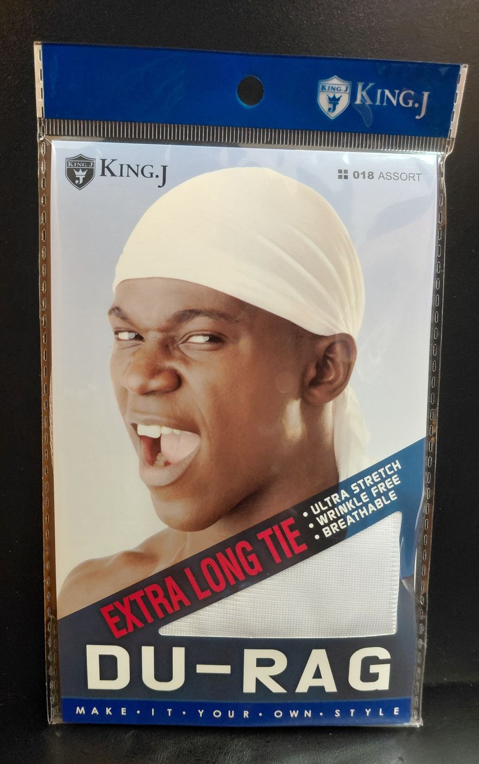 King J  Extra Long Tie Du- Rag