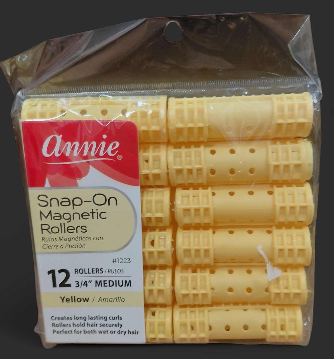 Annie Snap On Magnetic Rollers Yellow