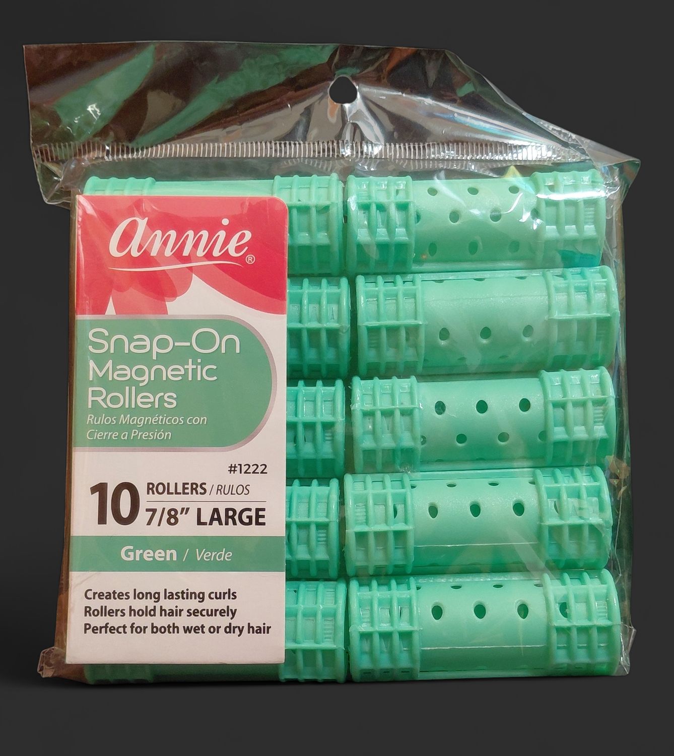 Annie Snap on Magnetic Rollers Green