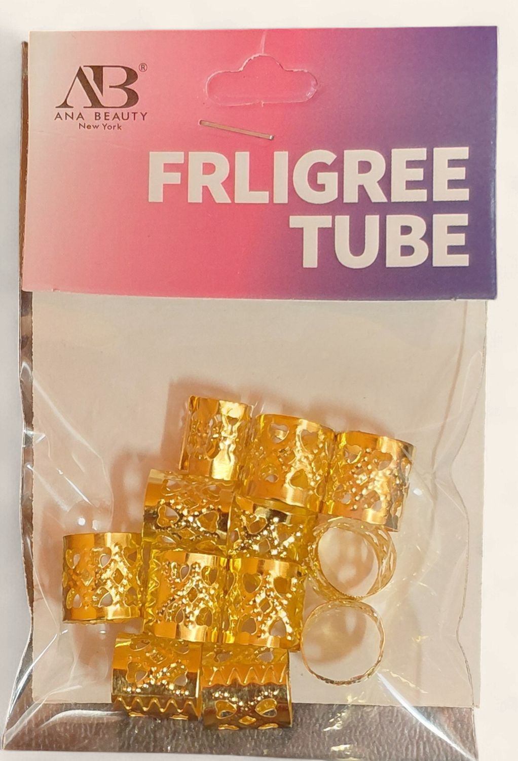 AB Ana Beauty  Frligree Tube Gold