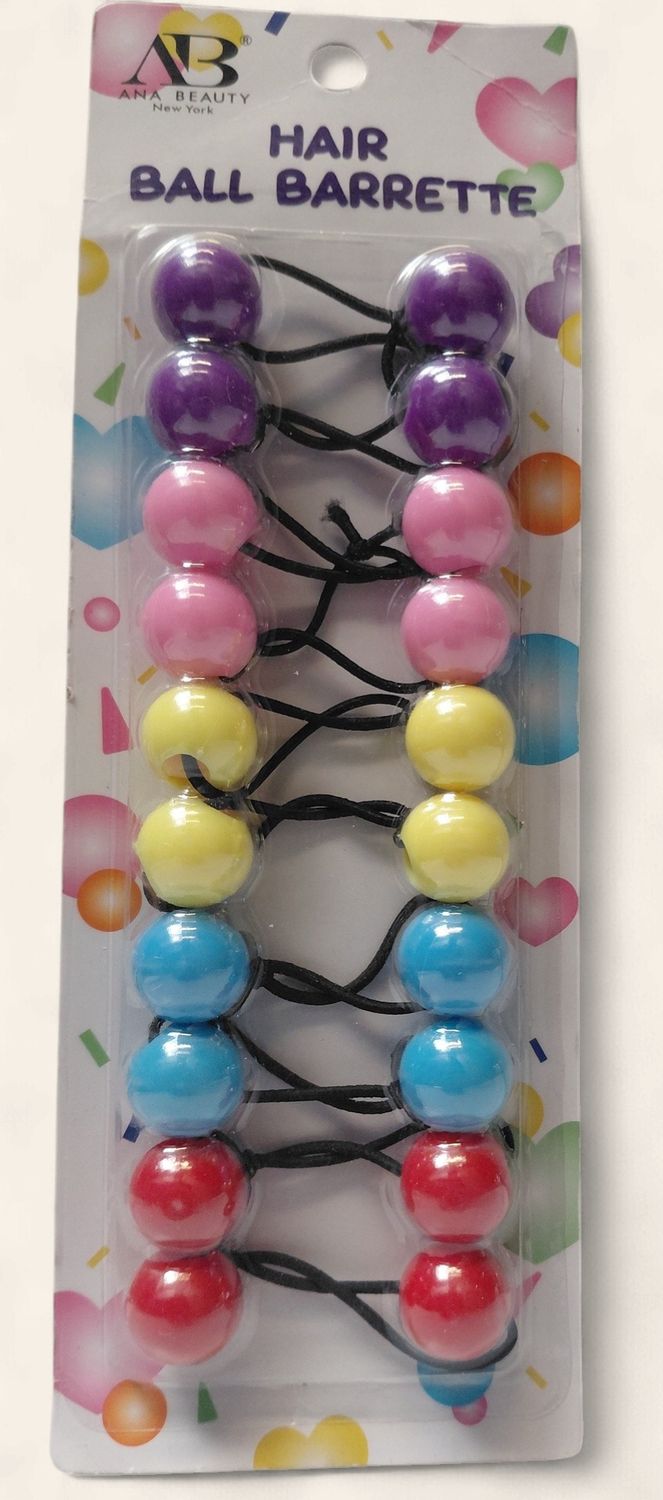 AB Multi Color Ball Barrettes