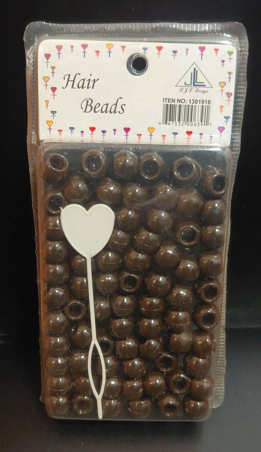 Jumbo Brown Hair Beads