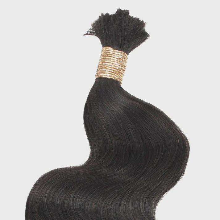 Body Wave Bulk Human Braiding Hair, Inches: 16"