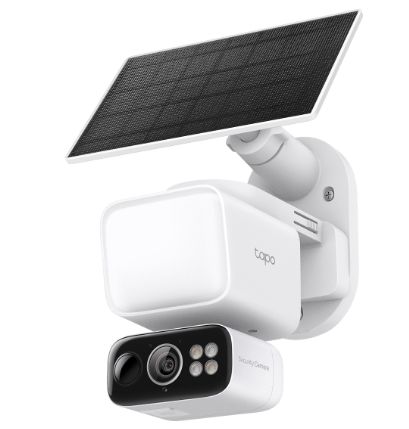 Solar-Powered Floodlight Pan/Tilt Security Camera Kit