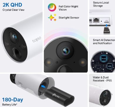 Smart Wire-Free Security Camera System, 2-Camera System