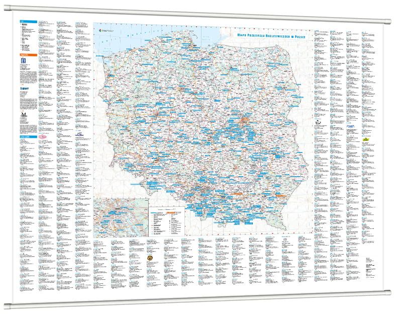 Mapa Przemysłu Rozlewniczego - Alkohole, Wody, Napoje, Soki [Mapa ścienna]