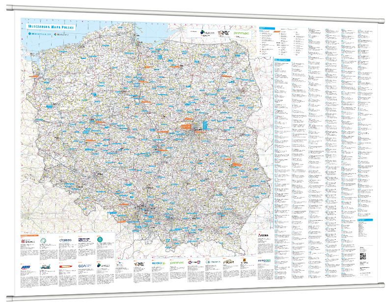 Mleczarska Mapa Polski [Mapa ścienna]