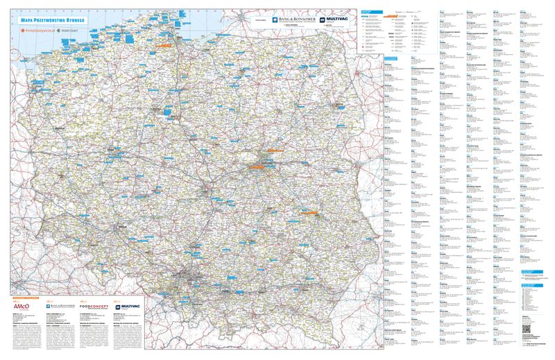 Mapa Przetwórstwa Rybnego [Mapa ścienna]