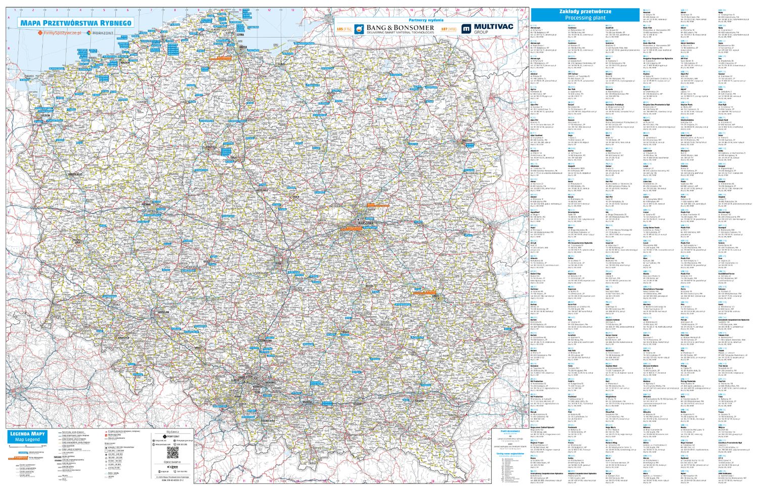 PRZEDSPRZEDAŻ | Mapa Przetwórstwa Rybnego [Mapa ścienna oraz Baza w Excel]