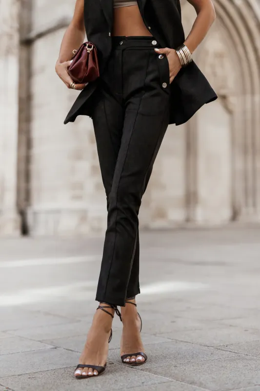 Czarne spodnie cygaretki