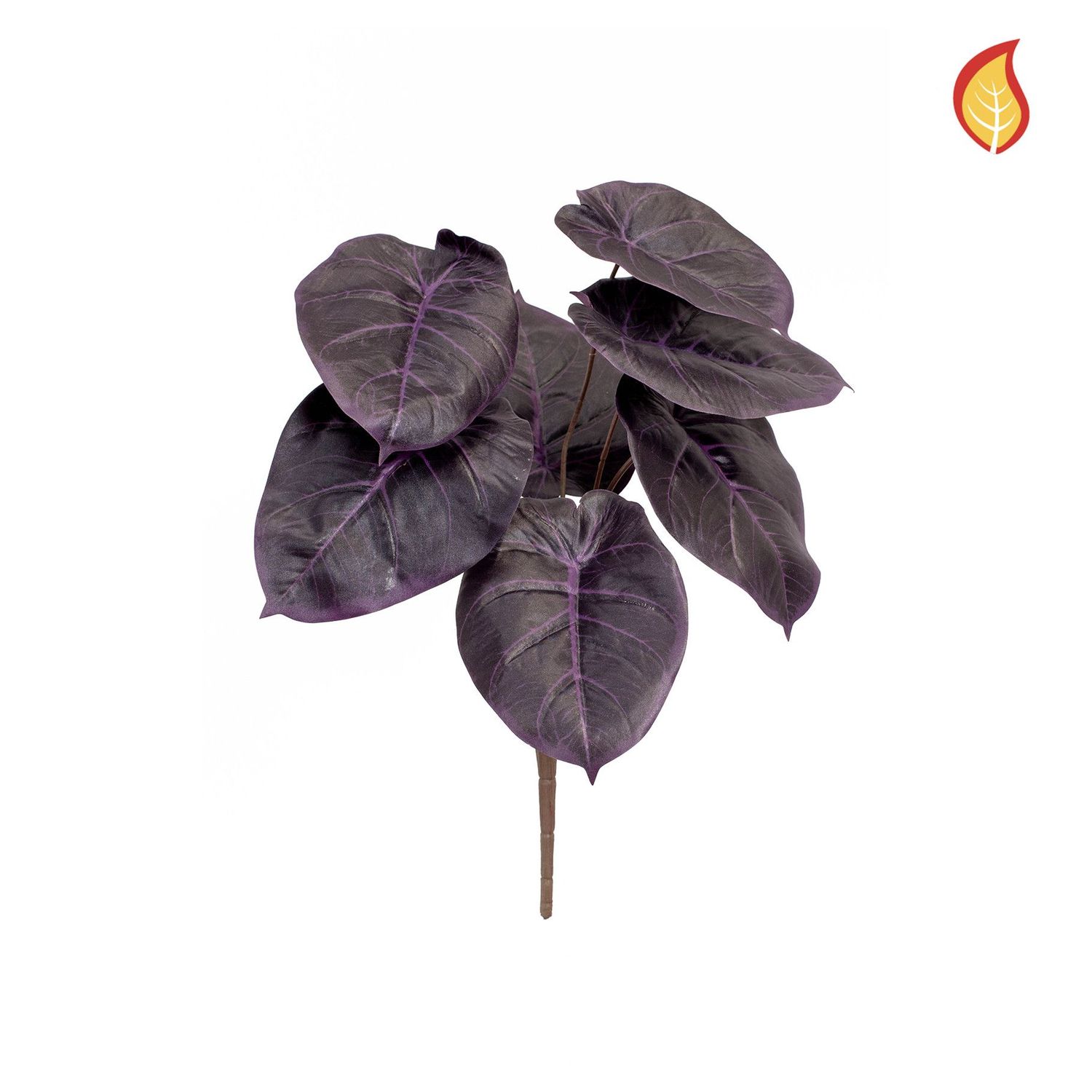 Artificial Caladium Bush Burgundy 38cm (Box of 12)