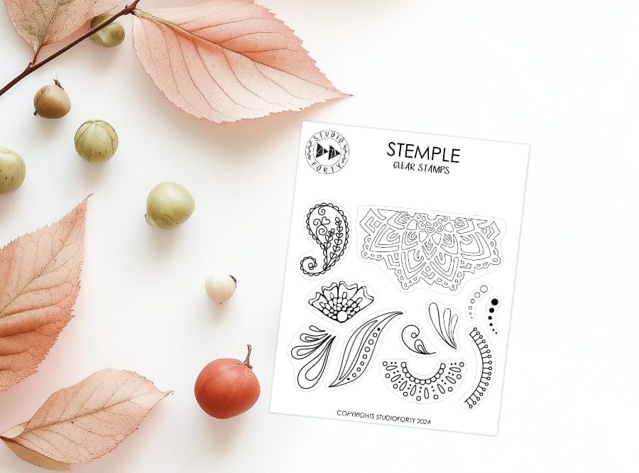 MEHENDI- zestaw stempli do scrapbookingu/ stamp set#186