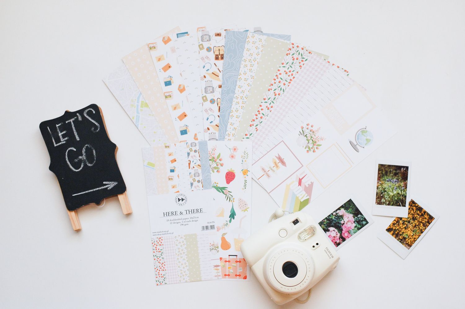 HERE &amp; THERE -Notebook edition-bloczek 18 papierów 10x21 cm /paper set of 18