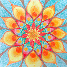Lysel Mandala Artprint 'Genieten' (vanaf prijs)