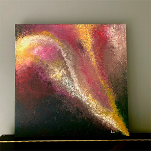 Lysel Acryl Art "De Donkerte Voorbij" / "Beyond the Darkness" 100x100