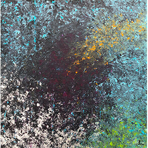 Lysel Acryl Art "Eruit Springen" / "Jump Out" 50x50