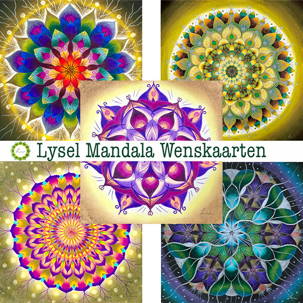 Lysel Mandala Wenskaarten Deep (5 stuks)