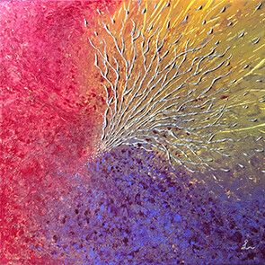 Lysel Acryl Art "De Kracht van het Verbinden" / "The Power of Connection" 100x100