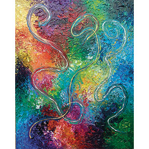Lysel Acryl Art &#39;Bevrijd je Kleuren&#39; / &#39;Free your Colors&#39; 120x150