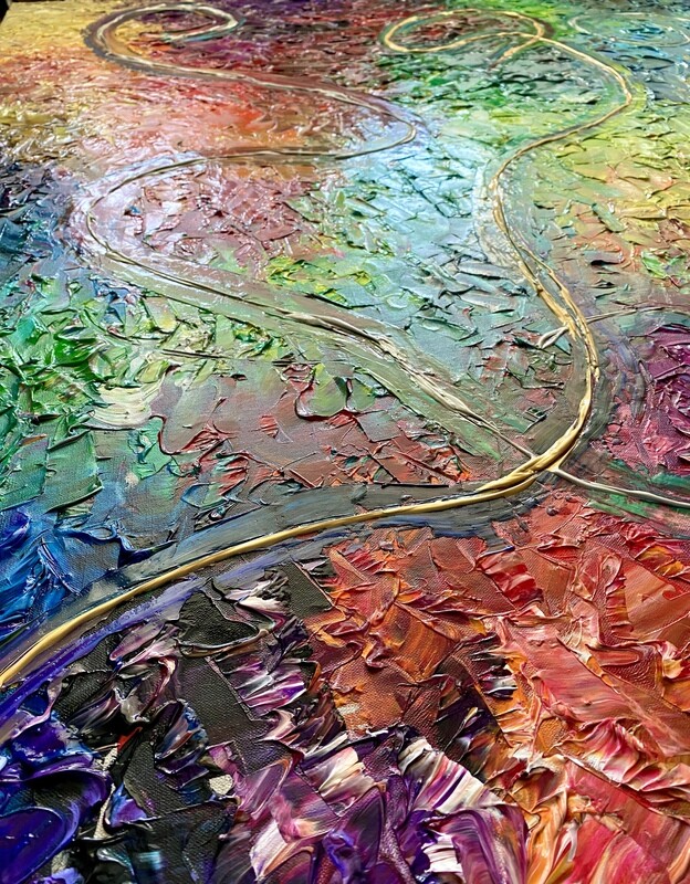 Lysel Acryl Art 'Bevrijd je Kleuren' / 'Free your Colors' 120x150