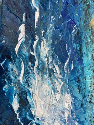 Lysel Acryl Art 'Blauw Vuur' / 'Blue Fire' 60x80