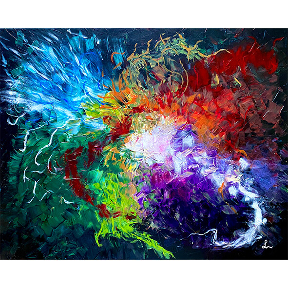 Lysel Acryl Art &#39;Reis van Dromen / Voyage of Dreams&#39; 100x80