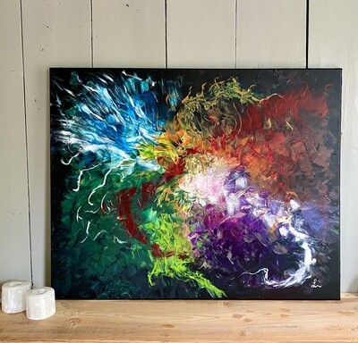 Lysel Acryl Art 'Reis van Dromen / Voyage of Dreams' 100x80