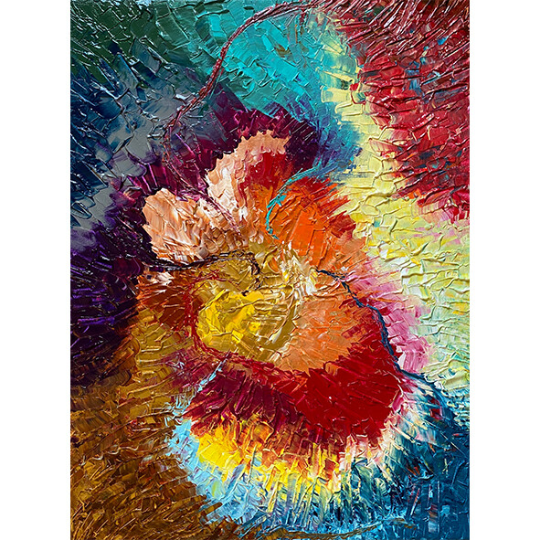 Lysel Acryl Art &#39;Bloemenkracht / FlowerPower&#39; 80x60