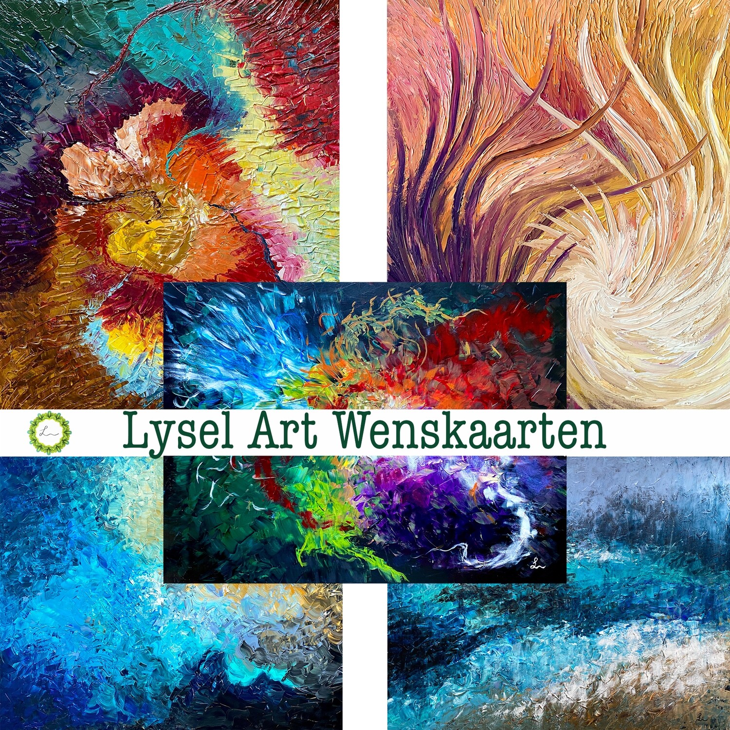 Lysel Art Wenskaarten Acryl 2021 (5 stuks)
