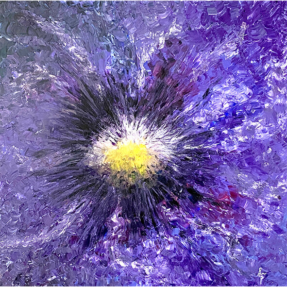 Lysel Acryl Art &#39;Vlijtig Liesje&#39; / &#39;Busy Lizzie&#39; 100x100