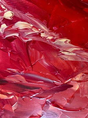 Lysel Acryl Art 'Vuurlelie' / 'Fire Lily' 100x100