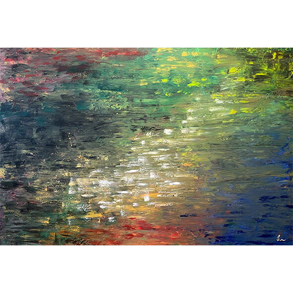 Lysel Acryl Art &#39;Verborgen Rivier&#39; / &#39;Hidden River&#39; 150x100