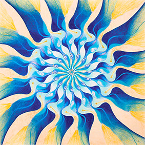 Lysel Mandala 'Weg naar Buiten' (ook verkrijgbaar als afdruk op dibond)