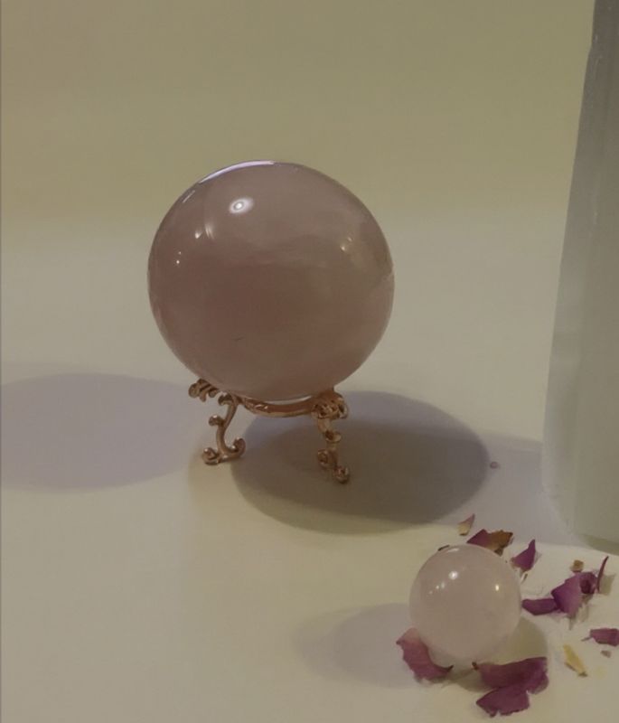 Rosenkvarts Kule 0,5 Kg