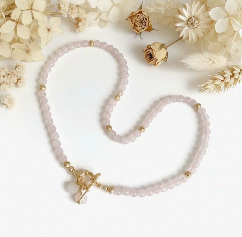 Love Necklace – rosenkvarts