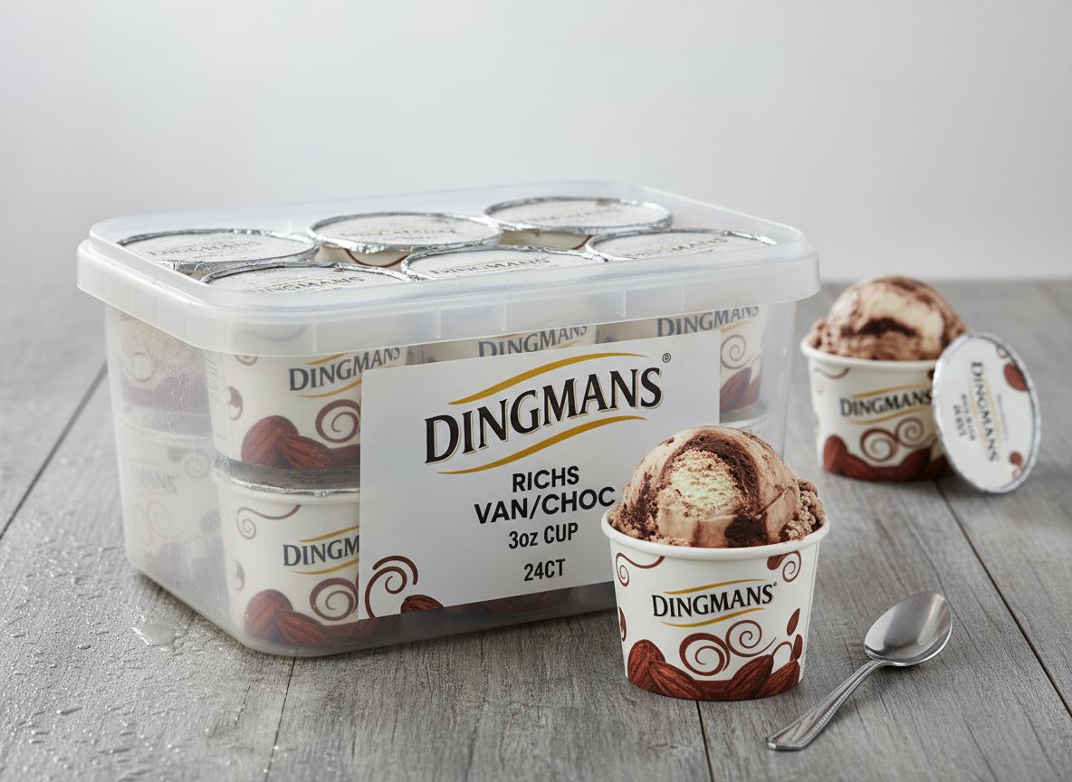 DINGMANS:RICHS VAN/CHOC 3oz CUP 24CT