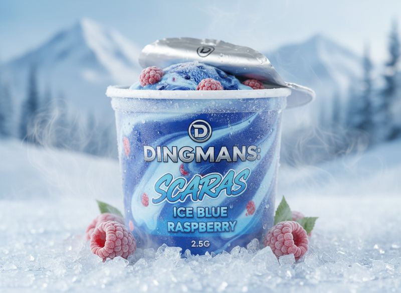 DINGMANS:SCARAS ICE BLUE RASPBERRY 2.5G