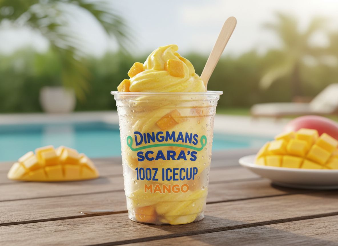 DINGMANS:SCARA�S 10OZ ICECUP MANGO