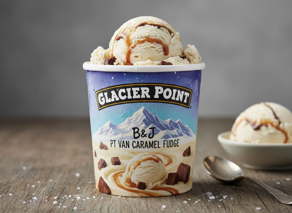 GLACIER POINT:B&J PT VAN CARAMEL FUDGE GLACIER POINT:B&J PT VAN CARAMEL FUDGE