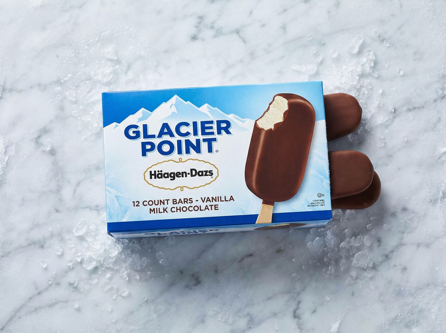 GLACIER POINT:HAGNDAZ 12CT BAR VAN MILK CHOC