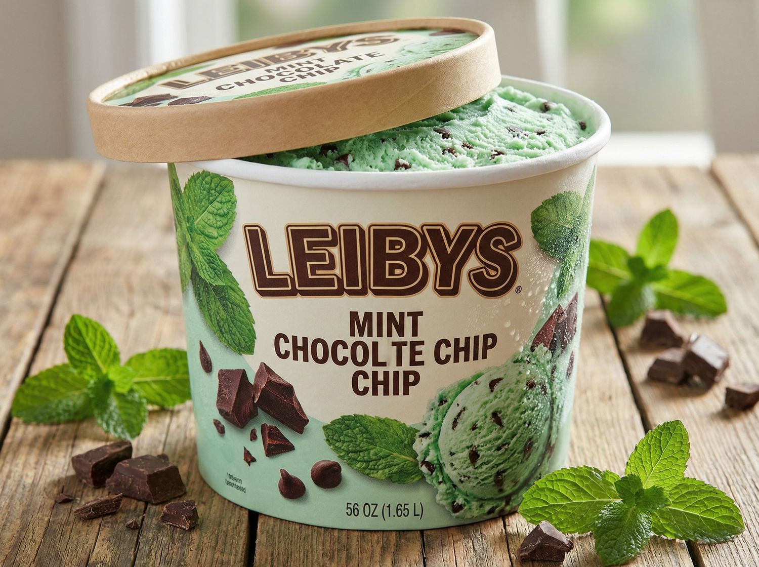LEIBYS:56 OZ MINT CHOCOLATE CHIP