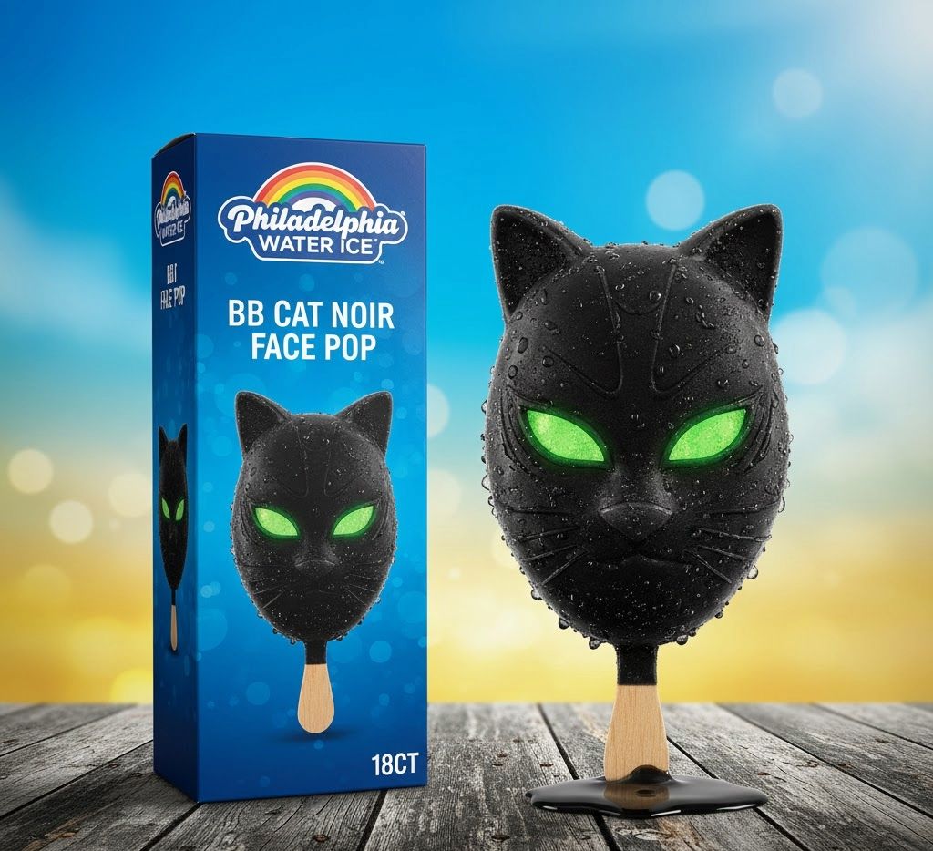 PHILADELPHIA WATER ICE:BB CAT NOIR FACE POP 18CT